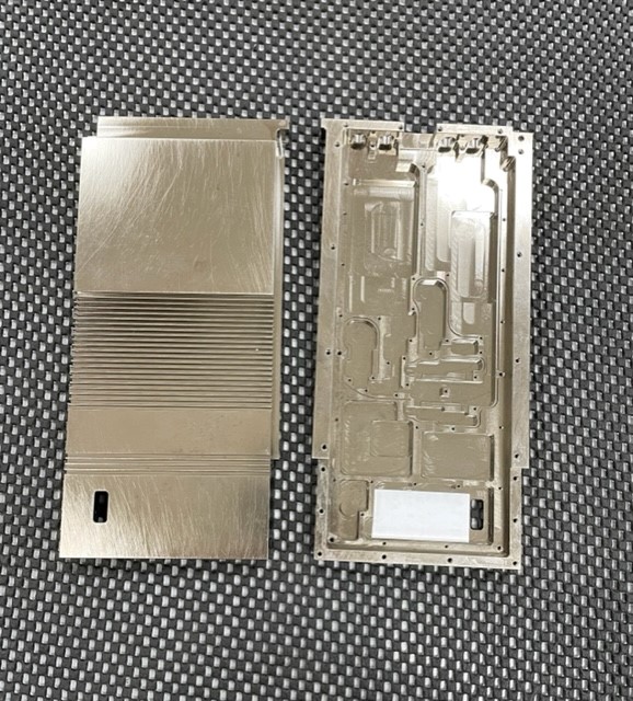 Fabricated housing for a wideband converter, manufactured by Mikron Manufacturing