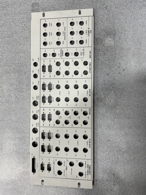 Painted and silk-screened rackmount panel fabricated by Mikron Manufacturing