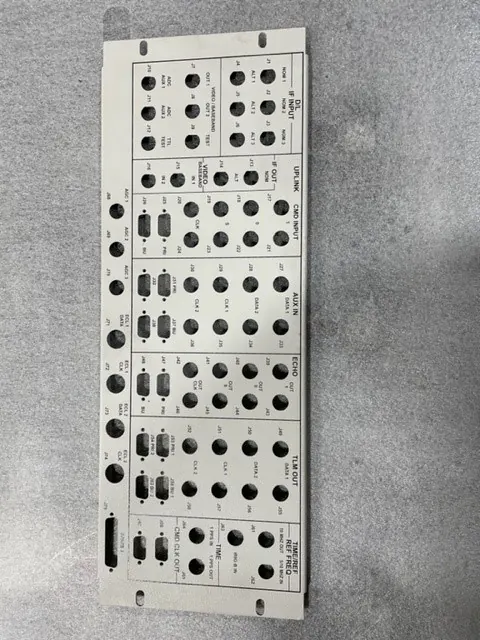 Rackmount panel with openings and a finished face from Mikron’s portfolio