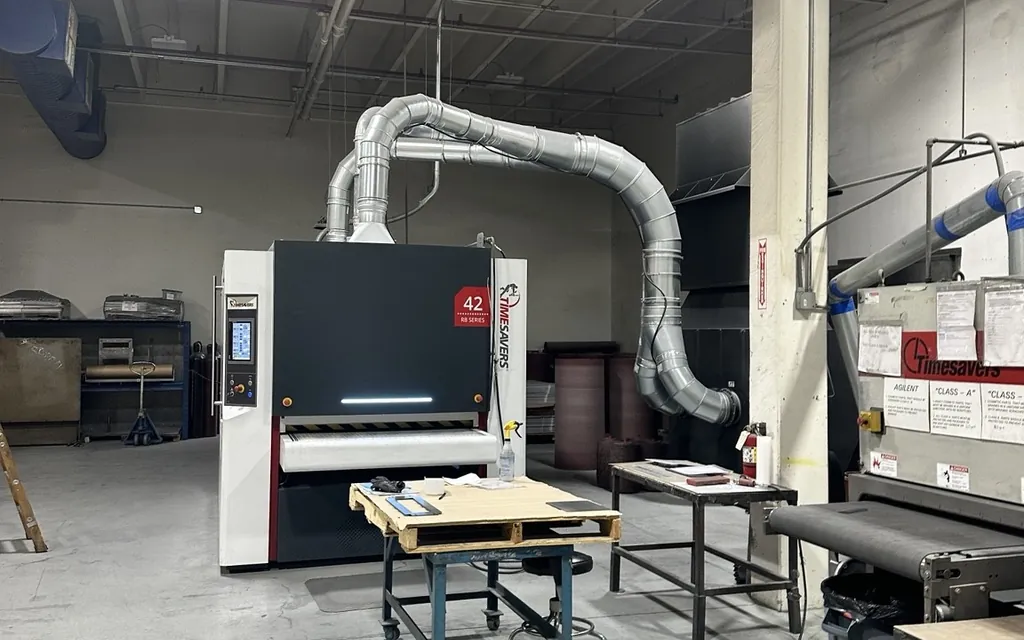 Timesavers wide-belt finishing machine